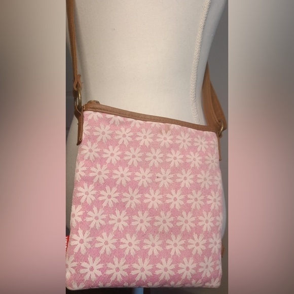 Unionbay Crossbody Purse Fabric Pink Flowers Small - Picture 4 of 7